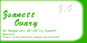 zsanett ovary business card